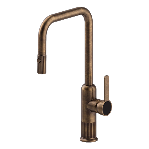 Armando Vicario Lumiere Pull Out Kitchen Mixer Dual Spray Tobacco Lead Free