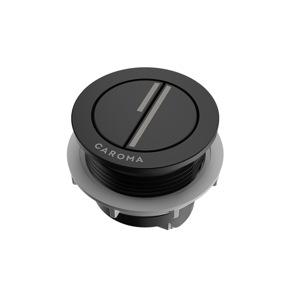 Caroma Dual Flush Round Bezel & Button Satin Black