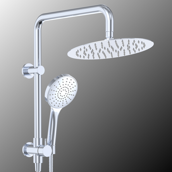 Fienza Kaya Twin Half-Rail Shower Chrome