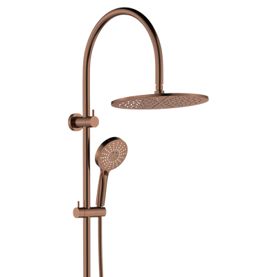 Fienza Empire Slim Curved Twin Shower Brushed Copper