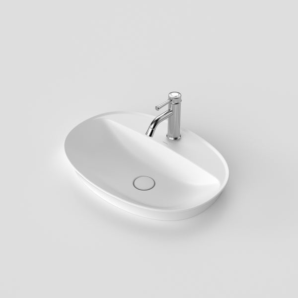 Caroma Riviere Inset Basin (1 Tap Hole) Matte White