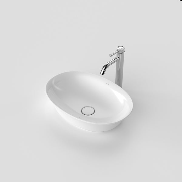Caroma Riviere Above Counter Basin (No Tap Hole) Gloss White