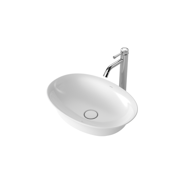 Caroma Riviere Above Counter Basin (No Tap Hole) Gloss White