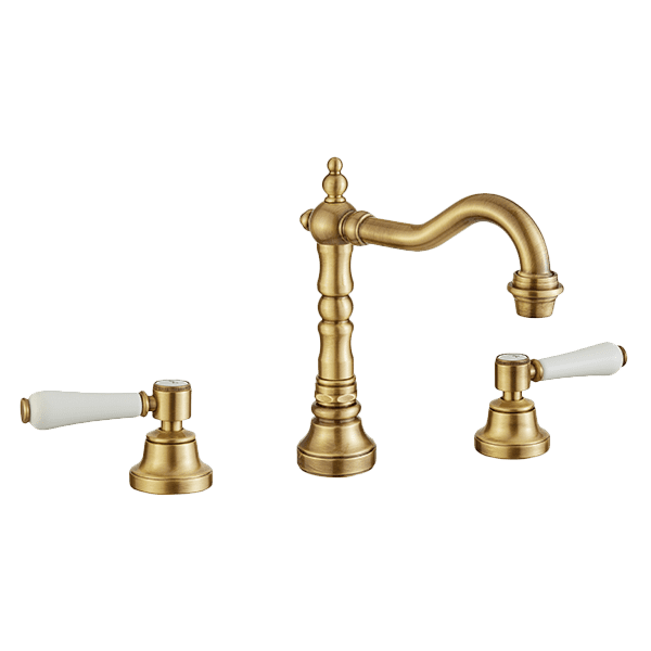 Armando Vicario Provincial 3 Piece Basin Set With Lever Handles Bronze