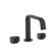 Armando Vicario Piazza 3 Piece Basin Mixer Square Black
