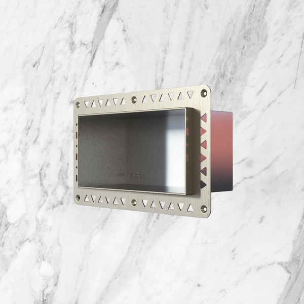 Art Australia Anook Shower Niche 200 x 100mm Brushed Nickel