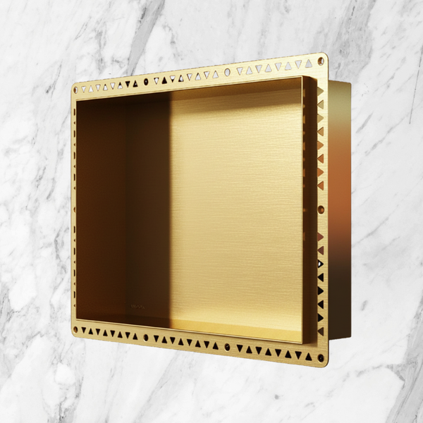 Art Australia Anook Shower Niche 200 x 100mm Brushed Gold