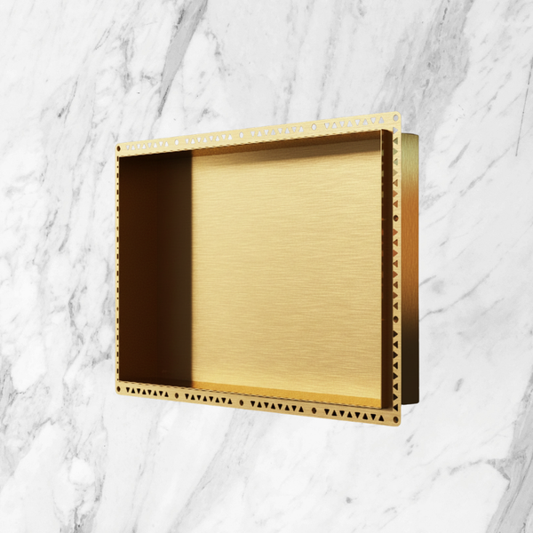 Art Australia Anook Shower Niche 600 x 400mm Brushed Gold