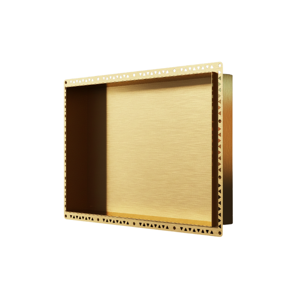 Art Australia Anook Shower Niche 600 x 400mm Brushed Gold