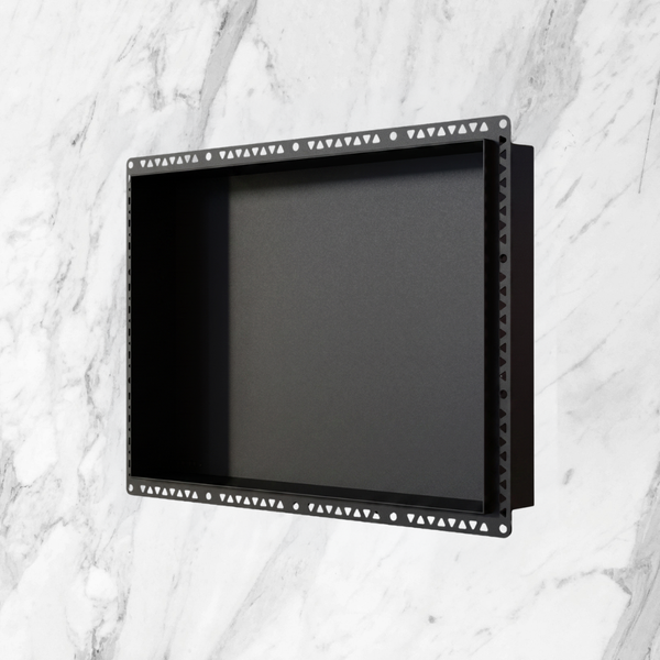 Art Australia Anook Shower Niche 600 x 400mm Black Ace