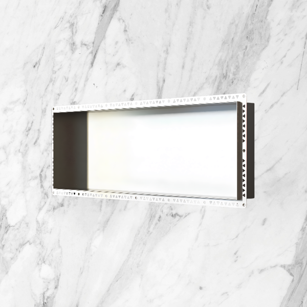 Art Australia Anook Shower Niche 900 x 300mm Polished Stainless