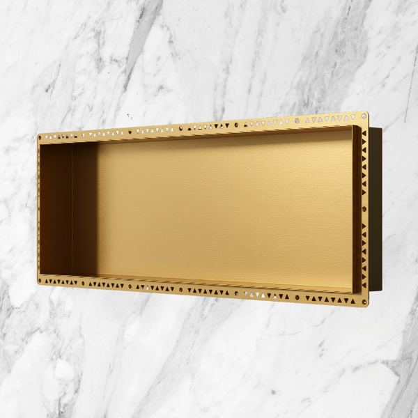 Art Australia Anook Shower Niche 900 x 300mm Brushed Gold