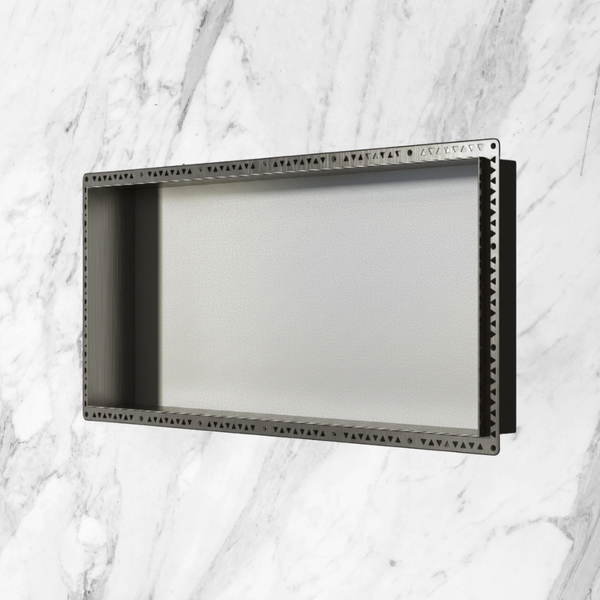 Art Australia Anook Shower Niche 900 x 400mm Brushed Nickel