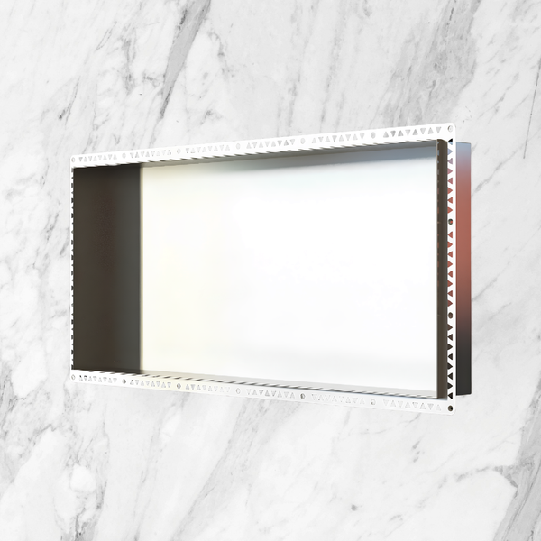 Art Australia Anook Shower Niche 900 x 400mm Polished Stainless
