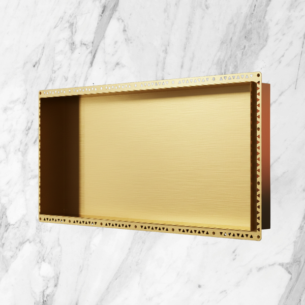 Art Australia Anook Shower Niche 900 x 400mm Brushed Gold