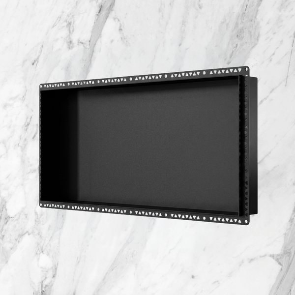 Art Australia Anook Shower Niche 900 x 400mm Black Ace