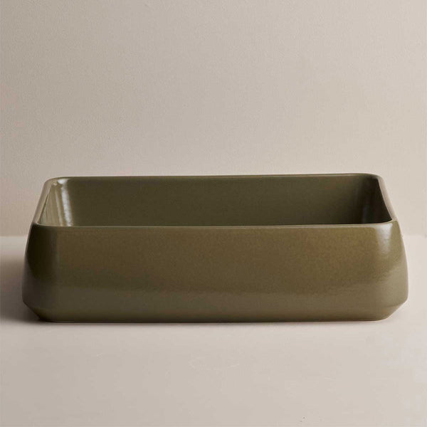 Robert Gordon Kiln 515 Rectangular Hand Basin Olive