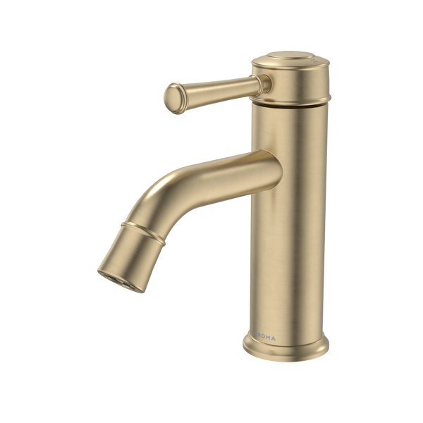 Caroma Riviere Basin Mixer Brushed Brass Lead Free