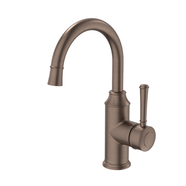 Caroma Riviere Gooseneck Basin Mixer Brushed Bronze Lead Free