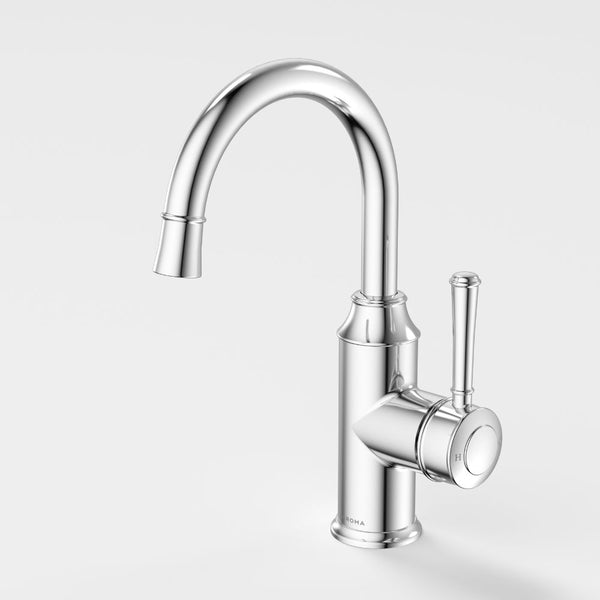 Caroma Riviere Gooseneck Basin Mixer Chrome