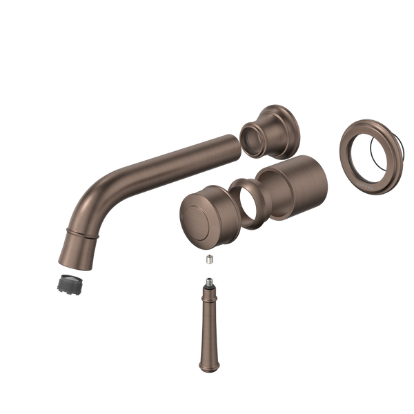 Caroma Riviere Wall Basin/Bath Mixer 175mm (Trim Kit Only) Brushed Bronze Lead Free