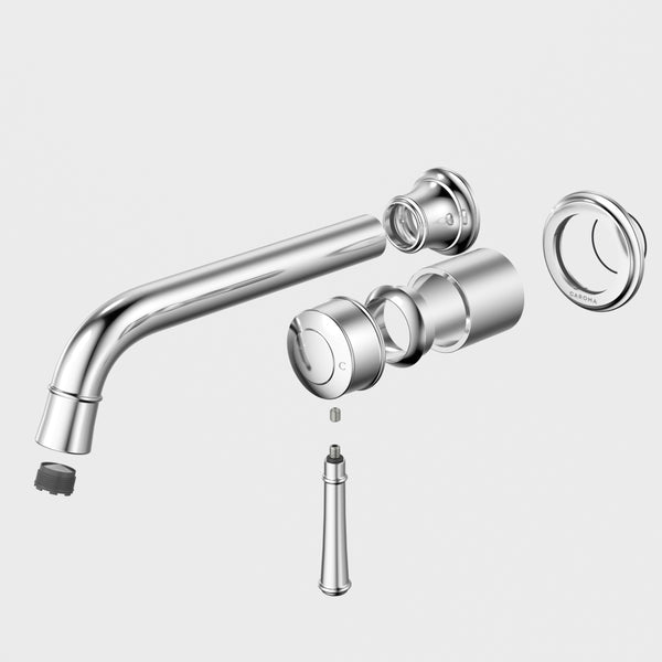 Caroma Riviere Wall Basin/Bath Mixer 210mm (Trim Kit Only) Chrome Lead Free