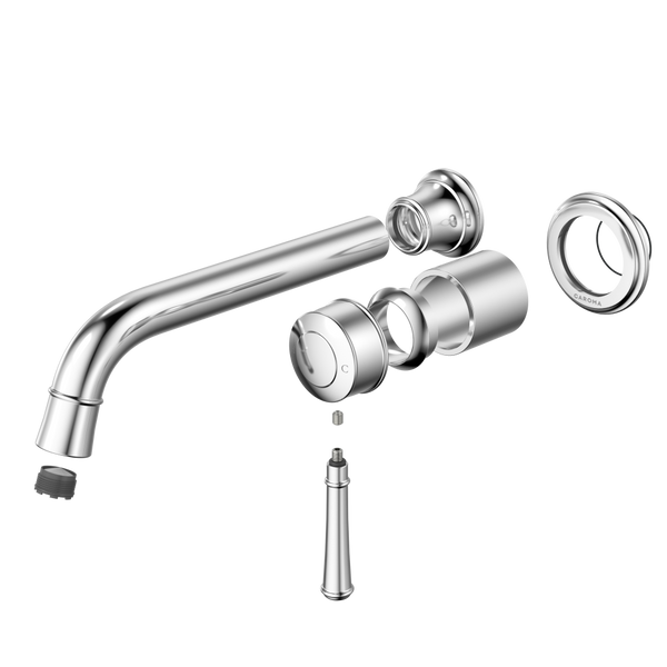 Caroma Riviere Wall Basin/Bath Mixer 210mm (Trim Kit Only) Chrome Lead Free
