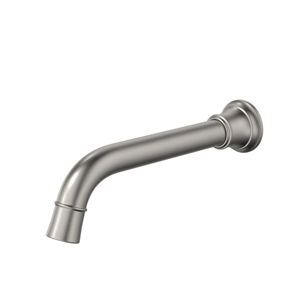 Caroma Riviere Wall Basin/Bath Outlet 210mm Brushed Nickel Lead Free