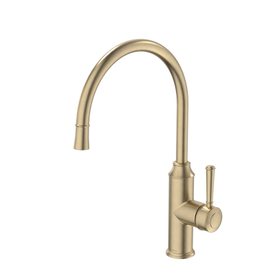 Caroma Riviere Sink Mixer Brushed Brass Lead Free
