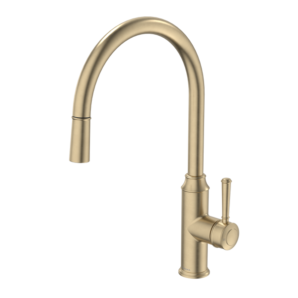 Caroma Riviere Pull Out Sink Mixer Brushed Brass Lead Free