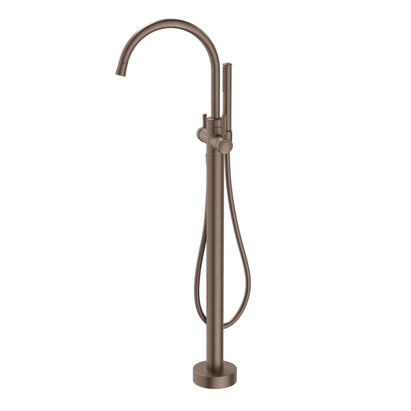 Caroma Riviere Freestanding Bath Filler With Handshower (Complete Kit) Brushed Bronze