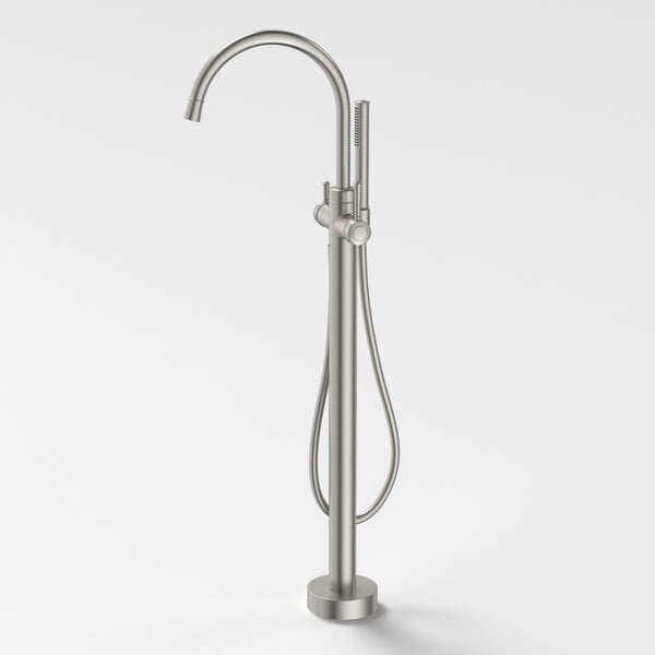 Caroma Riviere Freestanding Bath Filler With Handshower (Complete Kit) Brushed Nickel