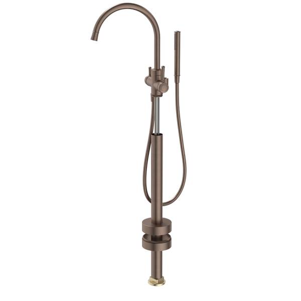 Caroma Riviere Freestanding Bath Filler With Handshower (Trim Kit Only) Brushed Bronze