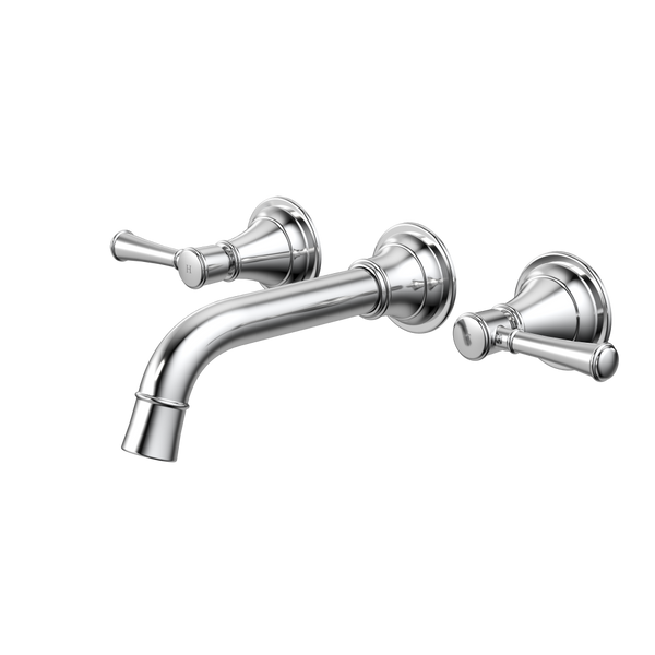 Caroma Riviere Wall Basin/Bath Set 175mm Chrome Lead Free
