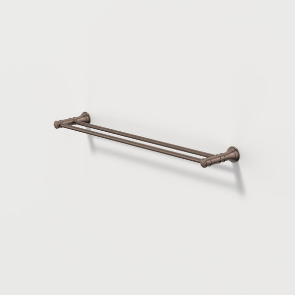 Caroma Riviere Double Towel Rail 600mm Brushed Bronze