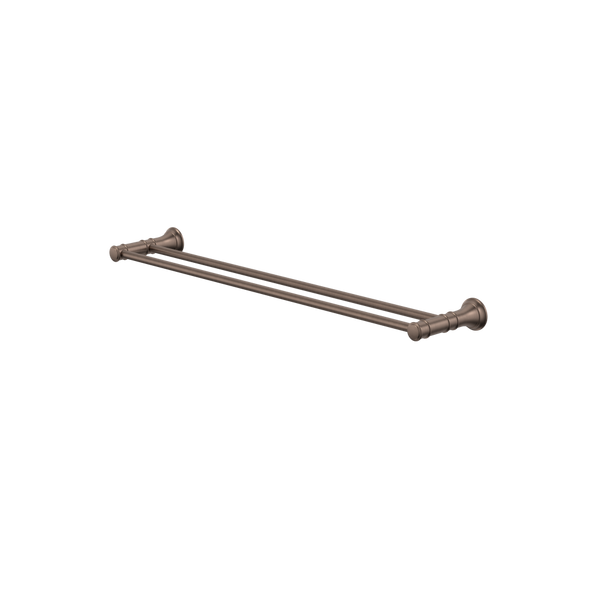 Caroma Riviere Double Towel Rail 600mm Brushed Bronze