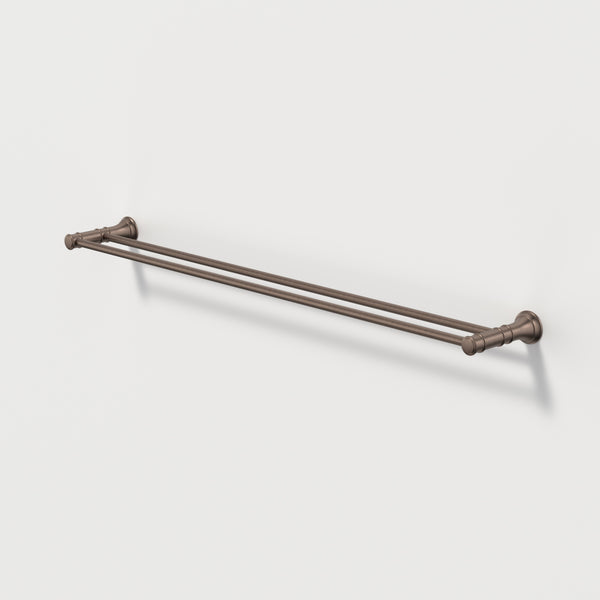 Caroma Riviere Double Towel Rail 800mm Brushed Bronze