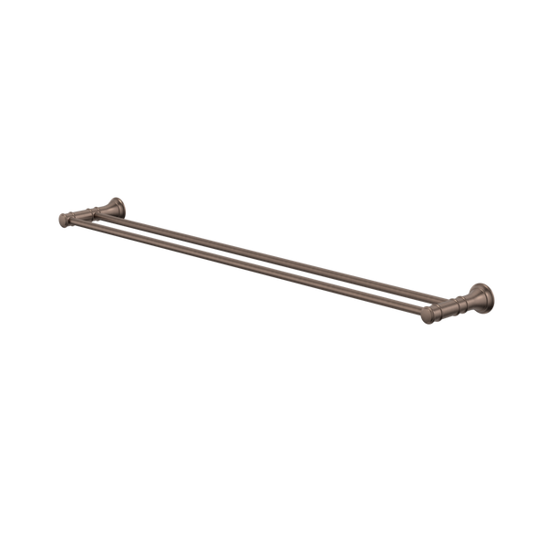 Caroma Riviere Double Towel Rail 800mm Brushed Bronze