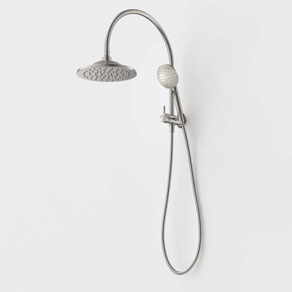 Caroma Riviere Compact Twin Shower Brushed Nickel