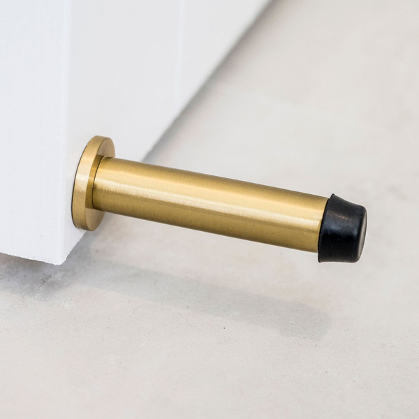 Zanda Skirting Fix Door Stop Satin Brass