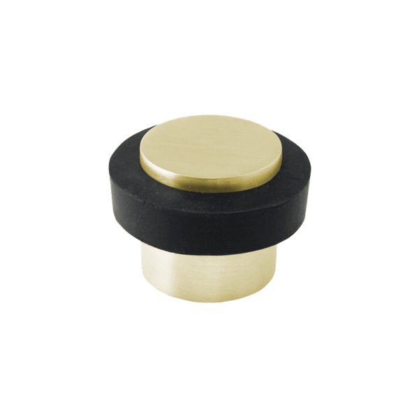 Zanda Round Floor Mount Door Stop Satin Brass