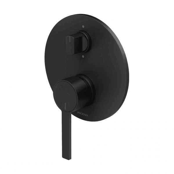 Phoenix Lexi MKII Wall Shower / Bath Diverter Mixer Matte Black