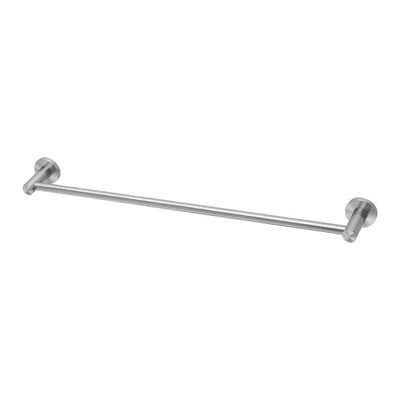 Phoenix Radii SS 316 Single Towel Rail Round Plate 600mm Stainless Steel