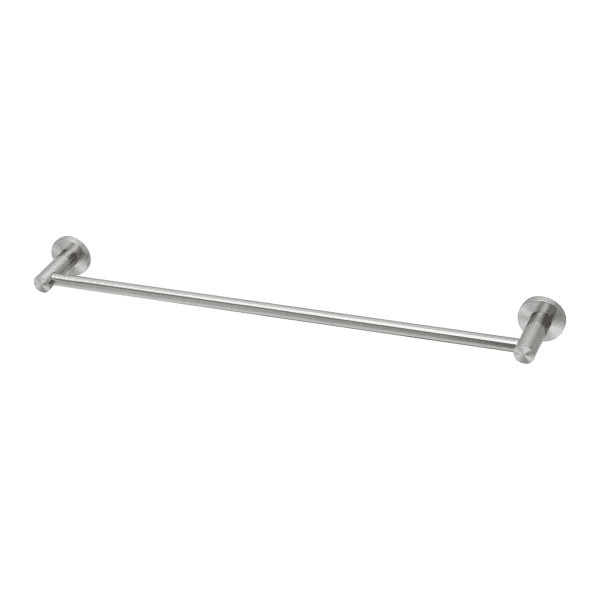 Phoenix Radii SS 316 Single Towel Rail Round Plate 600mm Stainless Steel
