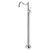 Phoenix Nostalgia Floor Mounted Bath Mixer Shepherds Crook Chrome White