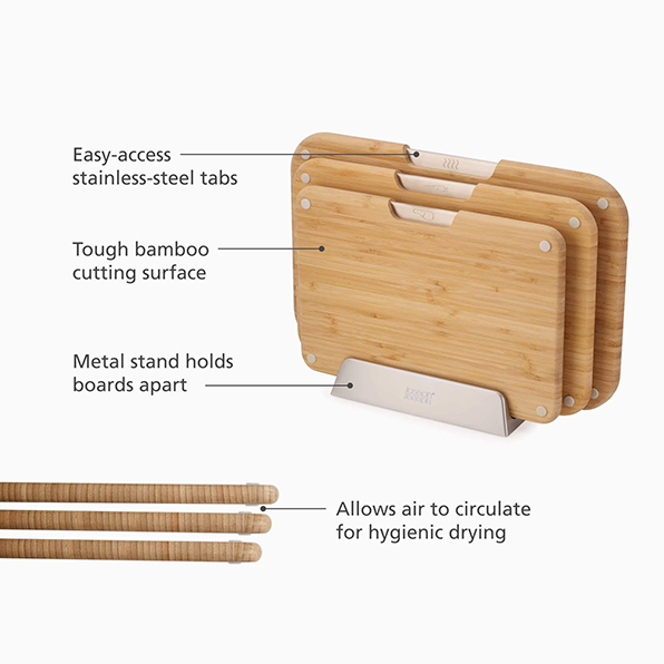 Joseph Joseph Nest Boards 3-piece Bamboo Chopping Board Set