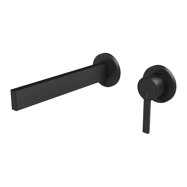 Phoenix Lexi MKII Wall Basin Mixer Set 200mm Matte Black