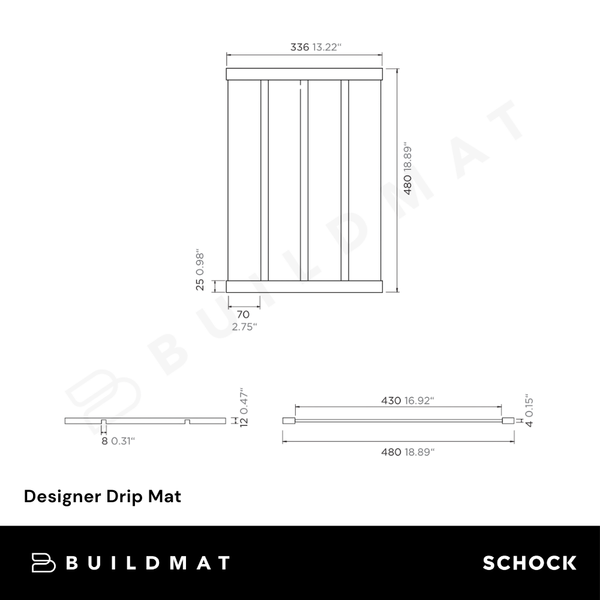 Schock Designer Drip Mat Black