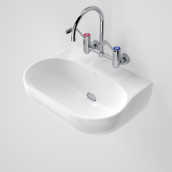 Caroma Clinic 600 Wall Basin No Taphole White