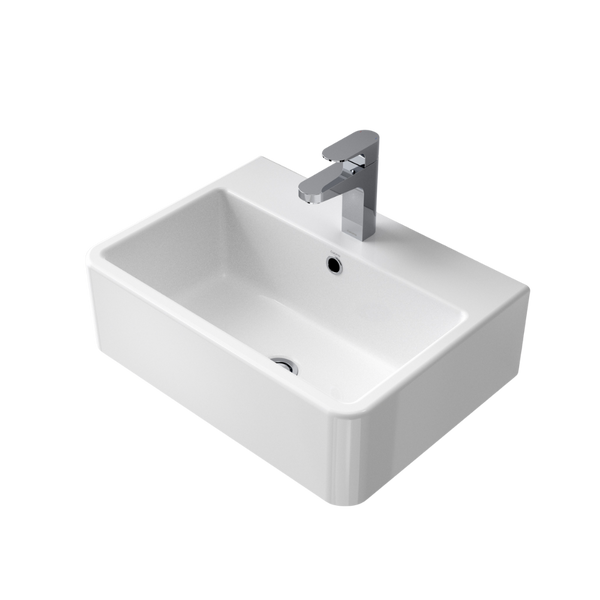 Caroma Cubus Wall Basin 1 Taphole White